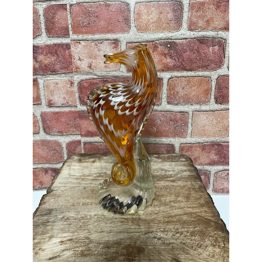 Hand‎ Blown Glass 8.5" Seahorse